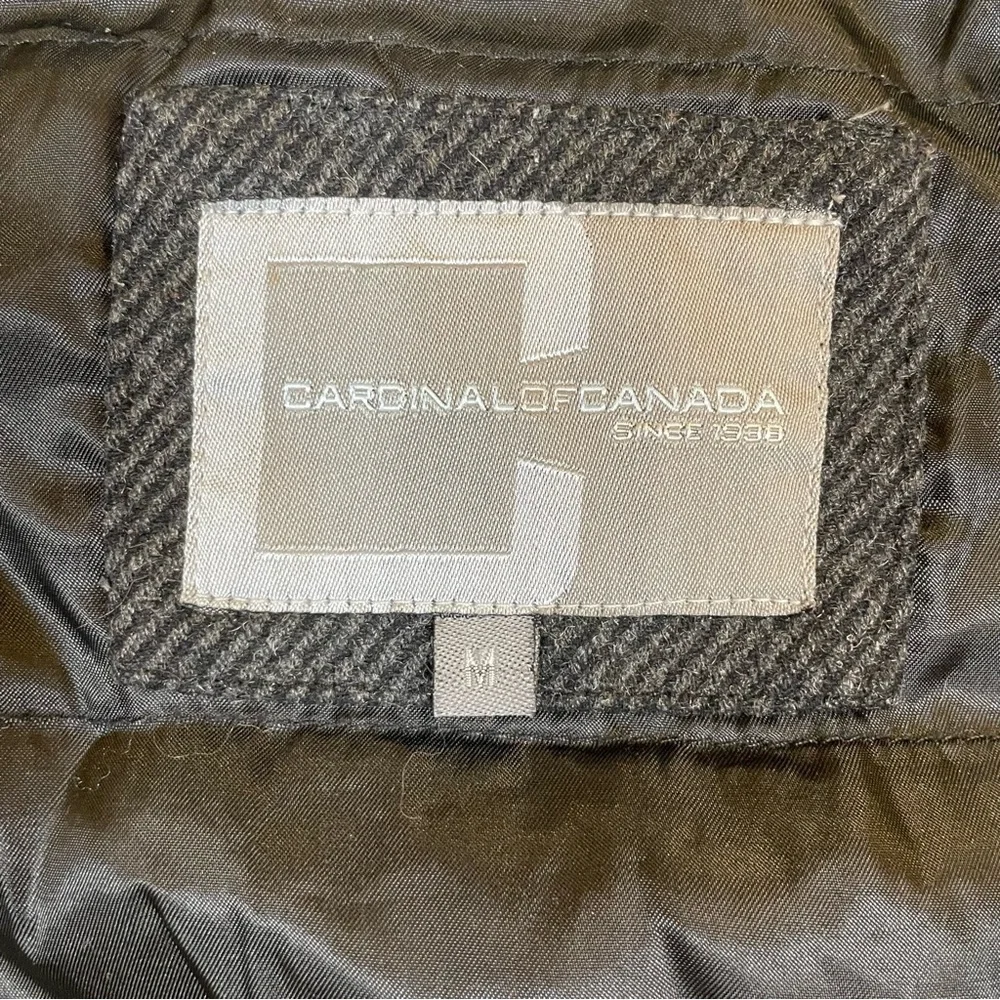 Cardinal of Canada Wool Blend Herringbone Zip Jacket M